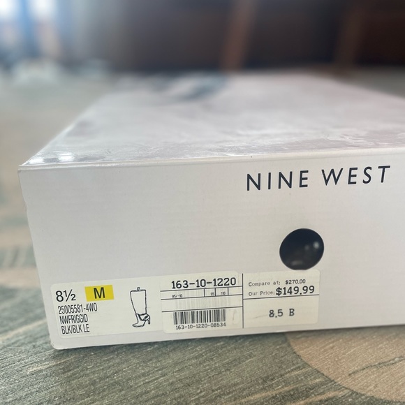 Nine West Black stiletto boots. - Picture 5 of 5